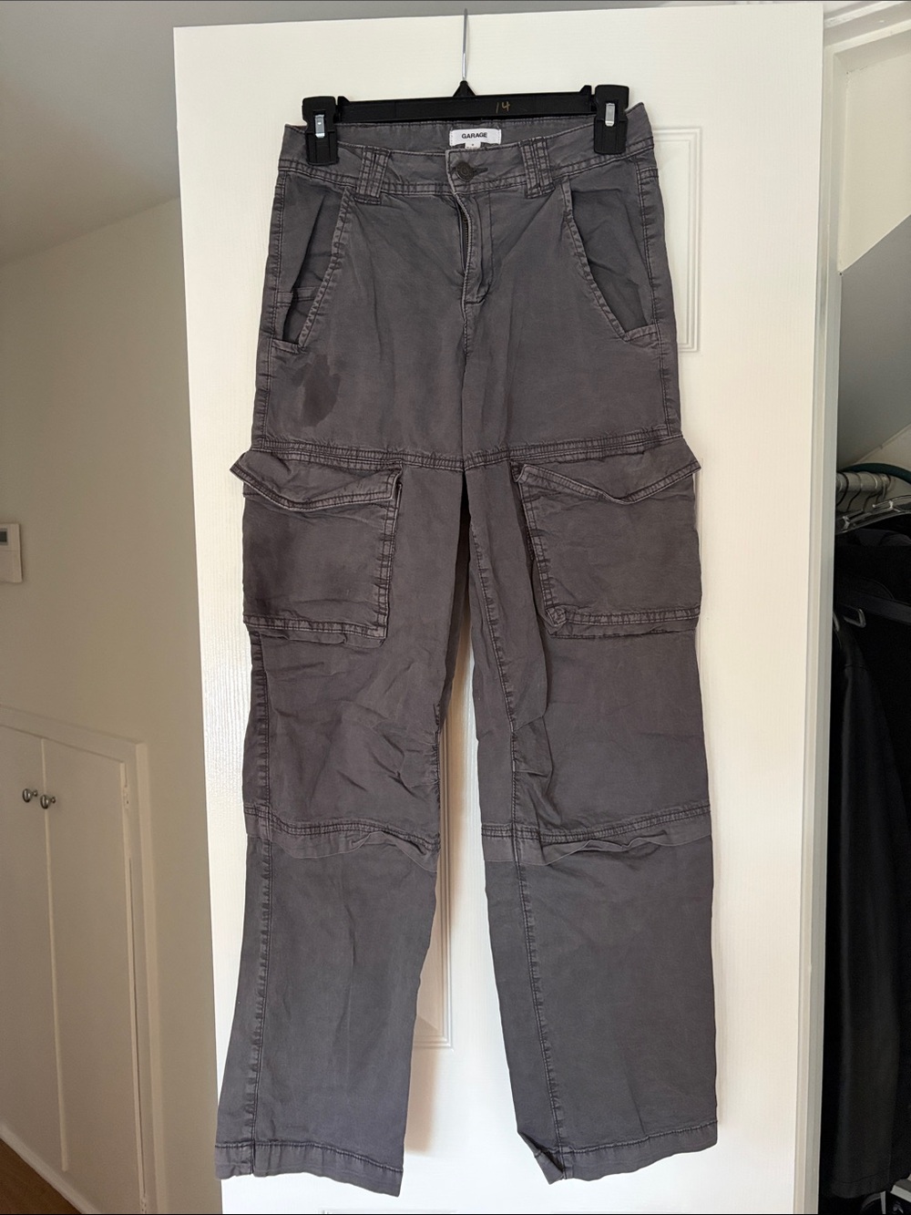 Women's Gray Cargo Jeans